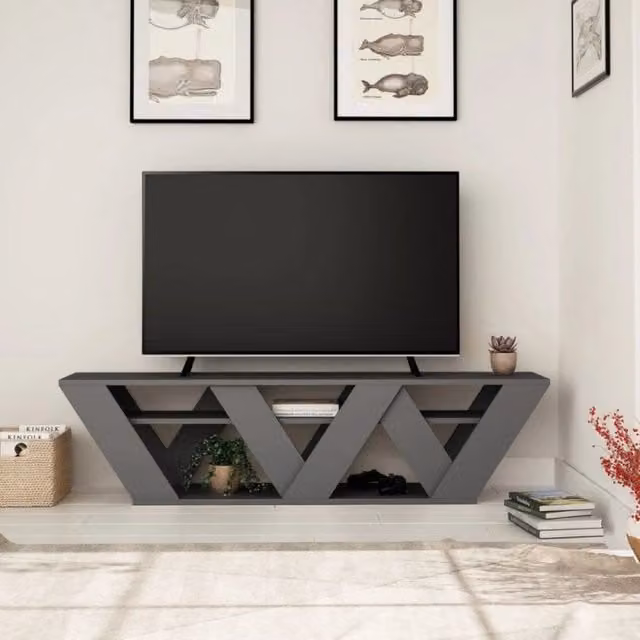 Porta TV Ralla EFFEZETA colore antracite L: 158 cm, P: 30 cm, H: 40 cm – 1