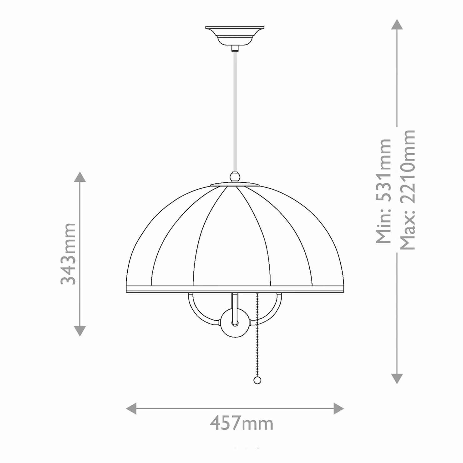 Elstead Lampada a sospensione Crosby, dimmerabile, Ottone / Oro, Soggiorno / Sala da pranzo, Metallo, Vintage, Lampada a sospensione