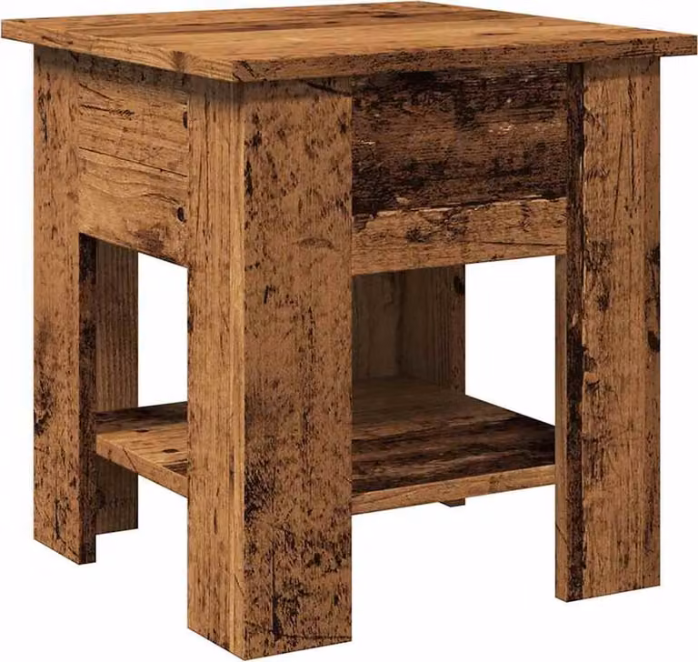 Tavolino da Salotto Legno Antico 40x40x42 cm Legno Multistrato