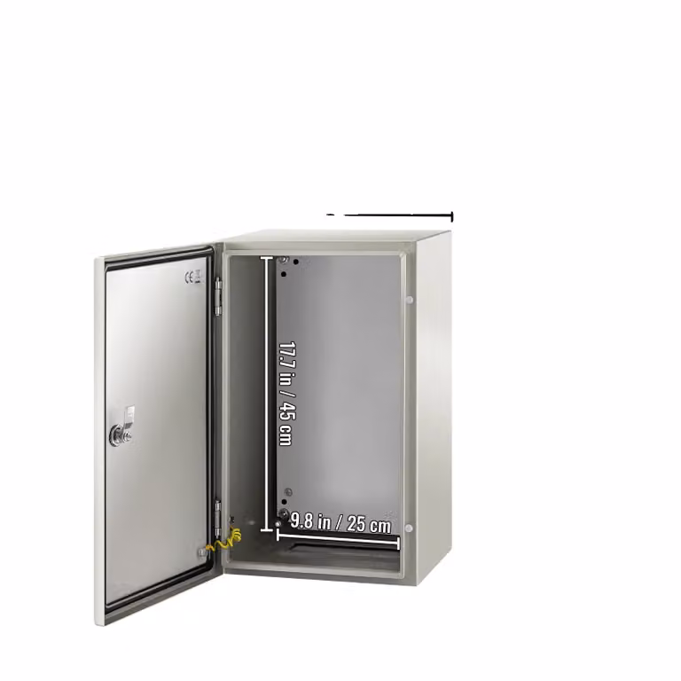 Armadio elettrico, struttura in acciaio, impermeabile secondo IP66, 50 x 30 x 25 cm