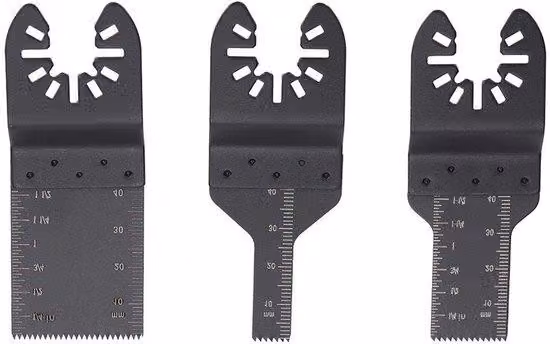 Set di 3 lame multifunzione – acciaio ad alto tenore di carbonio – denti di sega di precisione – utensile da taglio per metallo, legno e plastica – 10 mm / 20 mm / 34 mm – per un utilizzo duraturo