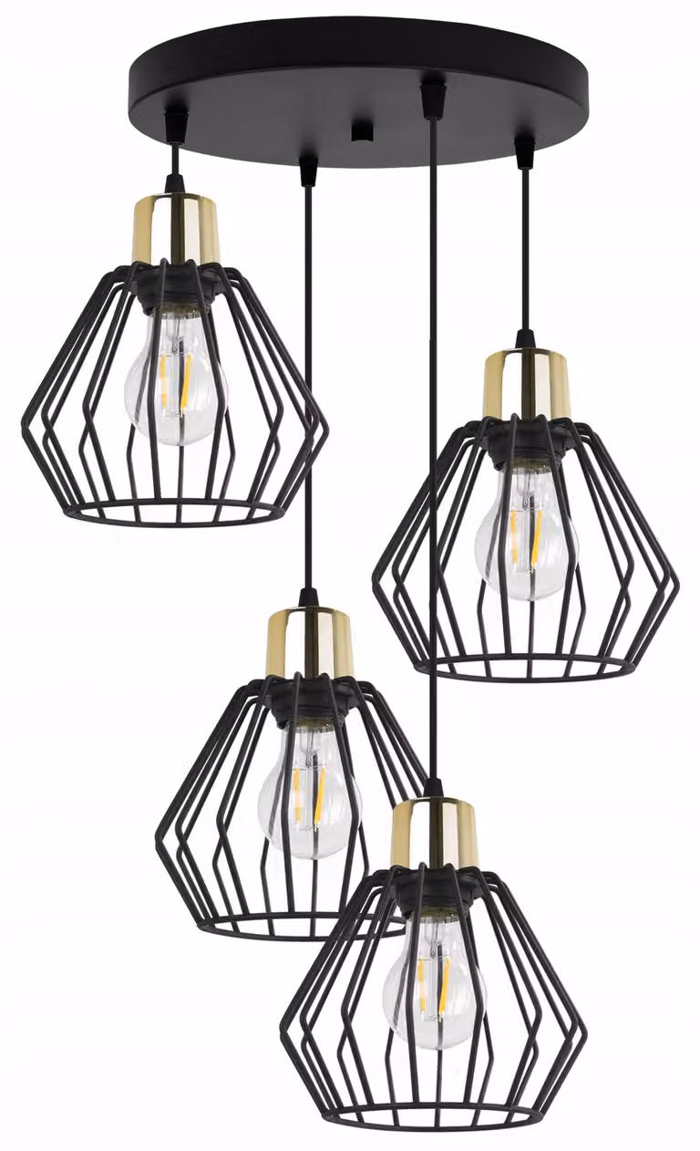 Lampada a sospensione, lampadario da soffitto, paralume in filo metallico, LED
