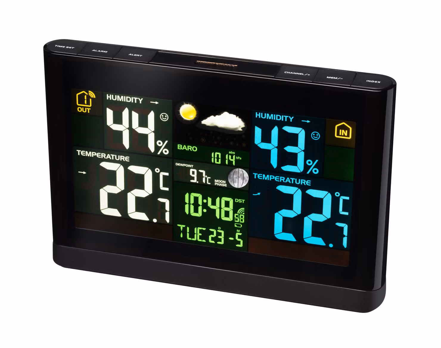 BRESSER Stazione meteorologica wireless Meteo THBM. Colore: nero