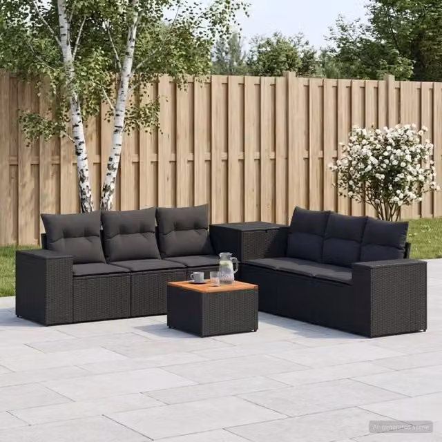 Set di divani 8 pz Nero 55 x 55 x 37 cm 3448482