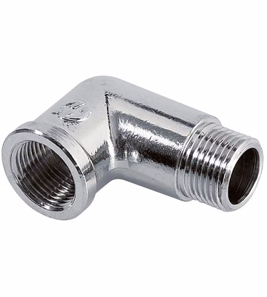 IDRO-BRIC Gomito ottone cromato 3/4'' MF per lavorazioni esterne