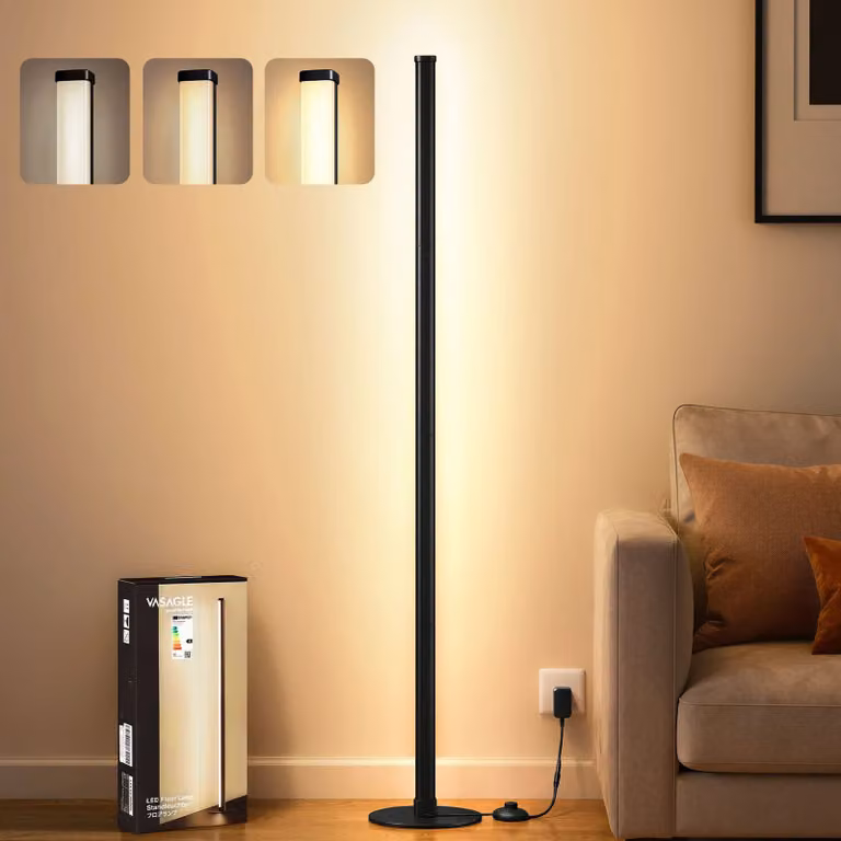Lampada da terra LED dimmerabile a luce calda