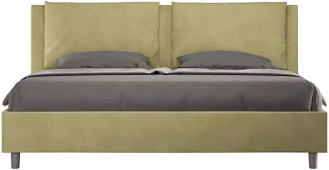 Letto Antea Ityhome con rete imbottita in microfibra verde L: 180 cm, P: 200 cm, H: 110-212 cm – 1