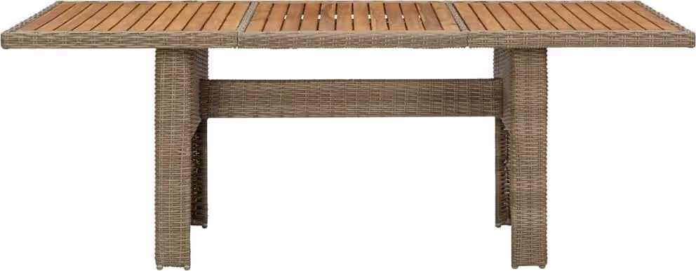 Tavolo da Giardino Marrone 200x100x74 cm in Polyrattan