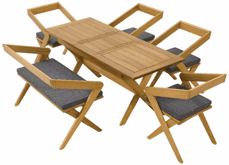Moderno set da pranzo composto da 6 pezzi – tavolo da pranzo + 5 sedie per la tua casa