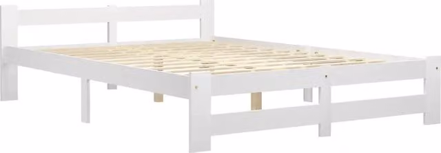Giroletto senza Materasso-Struttura Letto Bianco 160x200 cm in Legno di Pino 874270