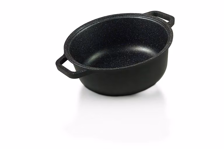 Casseruola Black Plus in alluminio pressofuso con due maniglie con presine, diam. 24cm