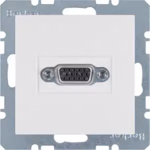 Presa VGA bianco polare lucido - Elemento base con piastra di copertura centrale 3315408989