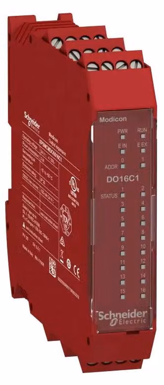 Modulo di espansione uscite Schneider Electric Modicon XPSMCM, 16 A, diagnostica + SIL1, morsetti a vite XPSMCMDO0016C1