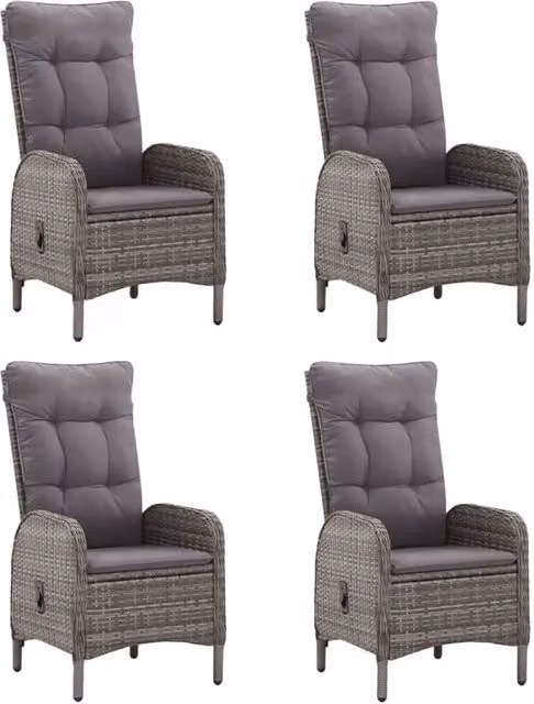 Set Mobili da Pranzo per Giardino 5 pz Grigio 3068741