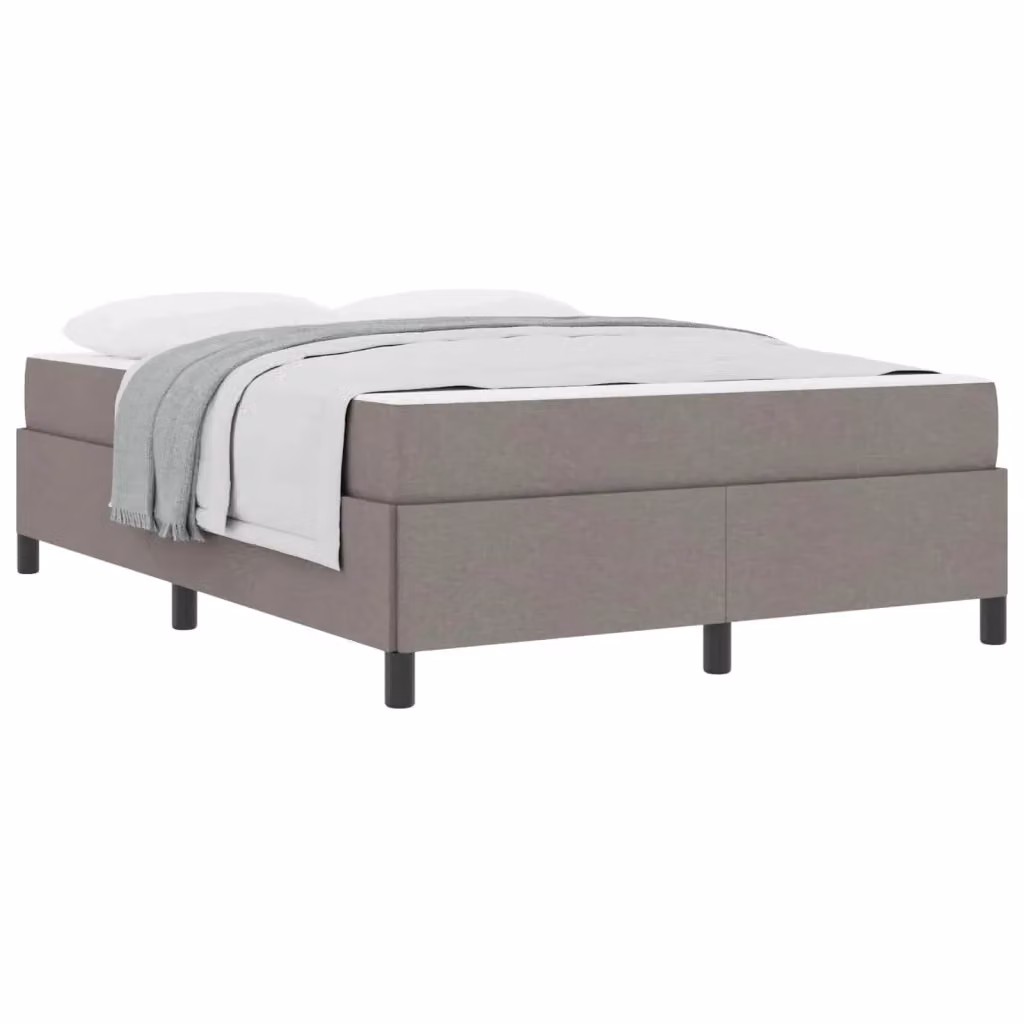 Letto a molle Talpa vidaXL in tessuto beige e grigio L/P/H: 140 x 200 cm – 2