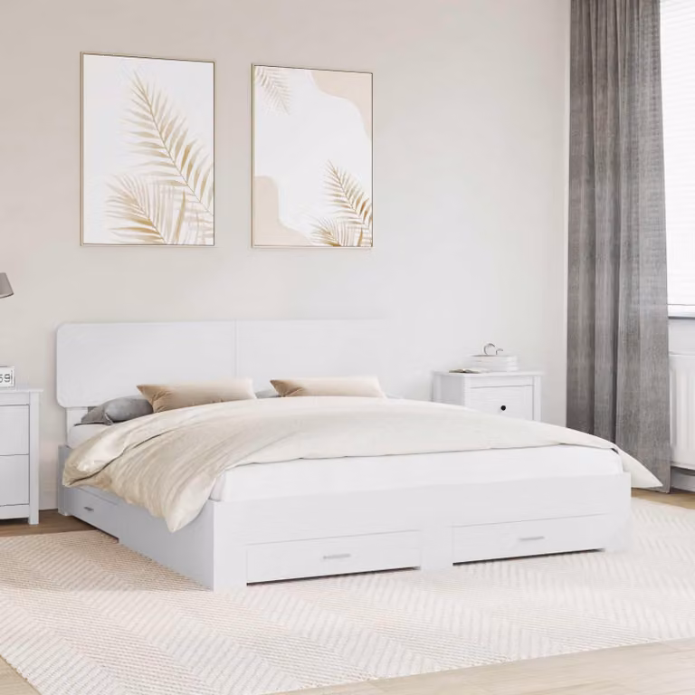 Struttura del letto Bianco 180 x 200 cm Legno multistrato