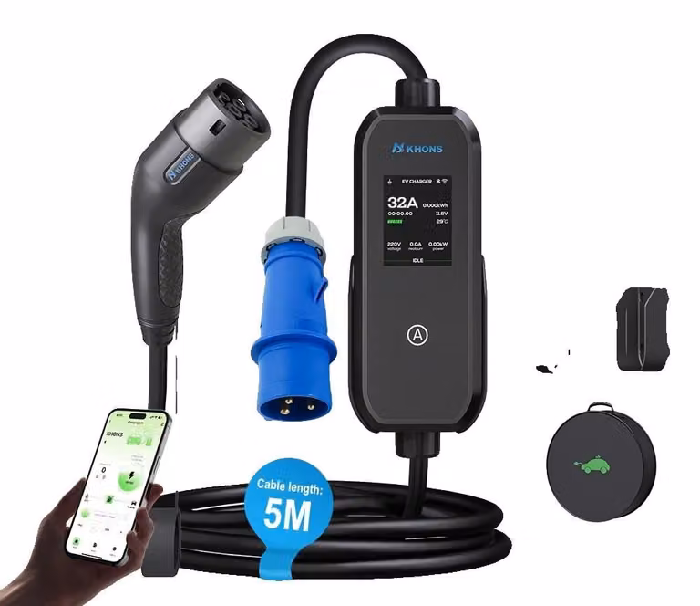 Caricatore per veicoli elettrici, potenza 7 kW, controllo intelligente, 7 kW