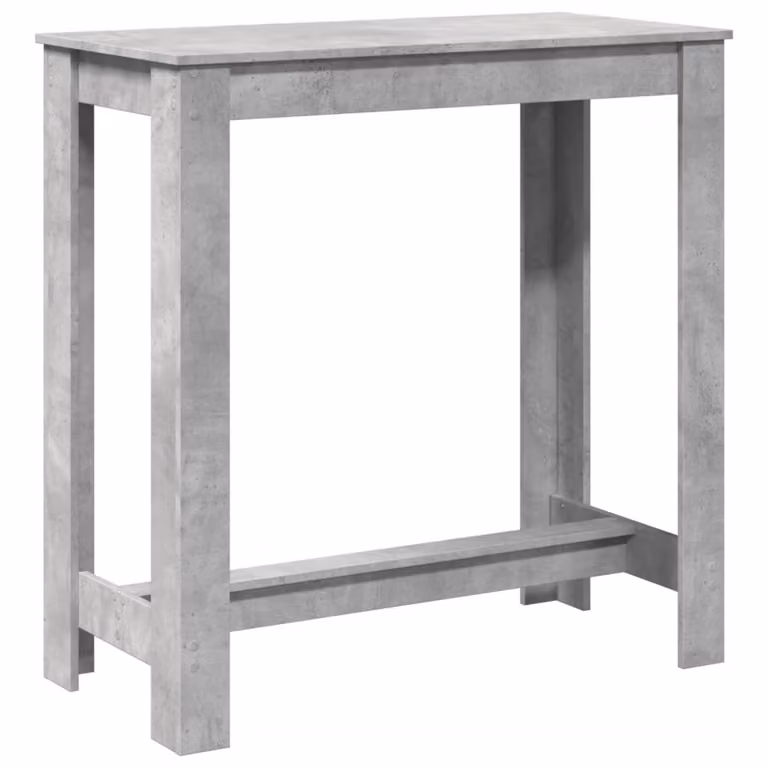 Tavolo da Bar Grigio Cemento 102x50x103,5 cm Legno Multistrato