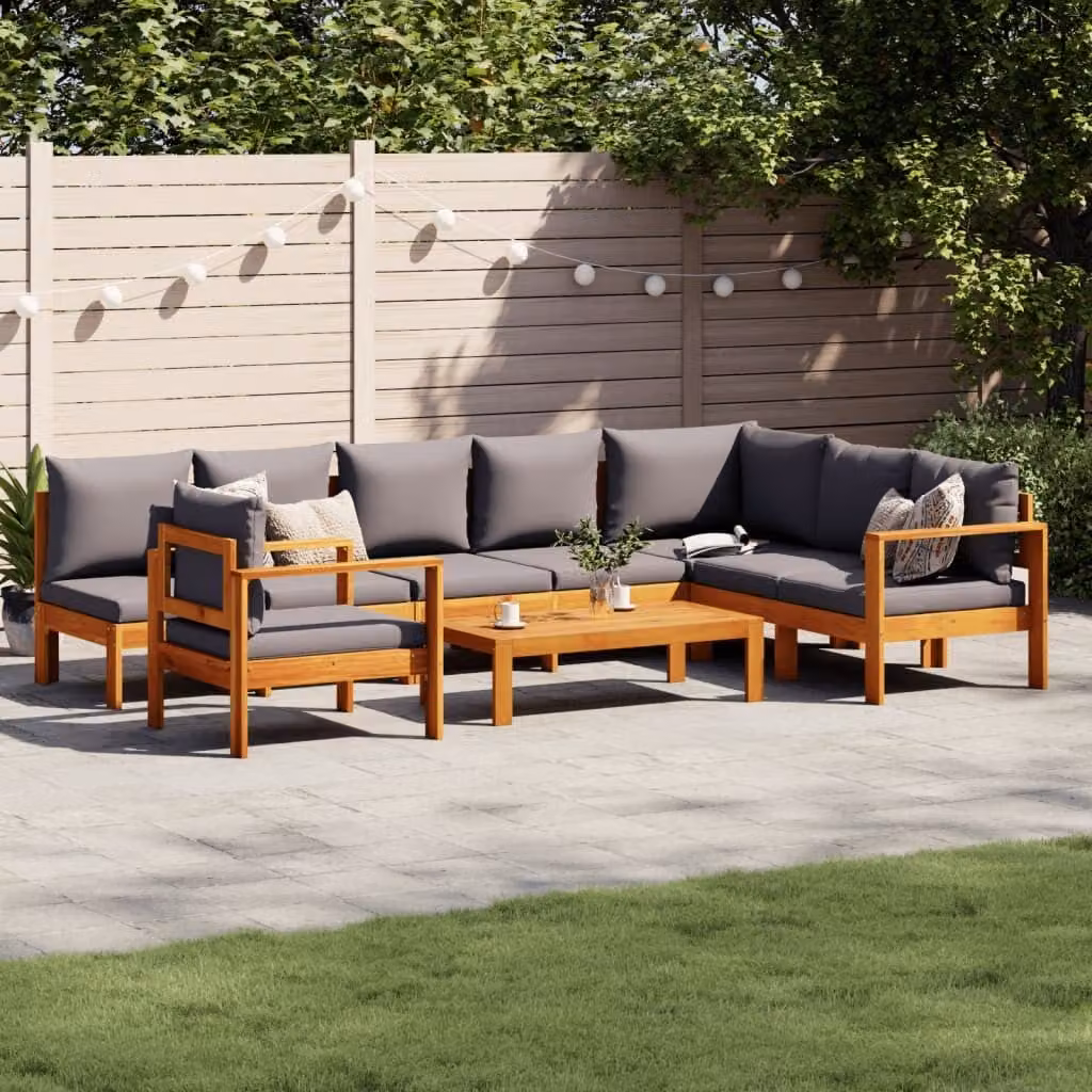 Maison Exclusive - Set Divano da Giardino 6 pz con Cuscini in Massello di Acacia
