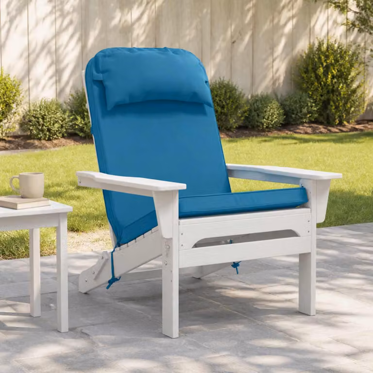 Cuscino per Lounger Sole vidaXL Azzurro con Rivestimento Rimovibile e Resistente ai Raggi UV