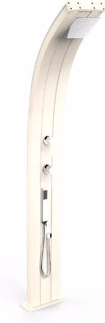 Doccia Tradizionale in Alluminio Dada di Arkema Design con Miscelatore e Doccetta Mobile Colore Sabbia Cv-D345/9001
