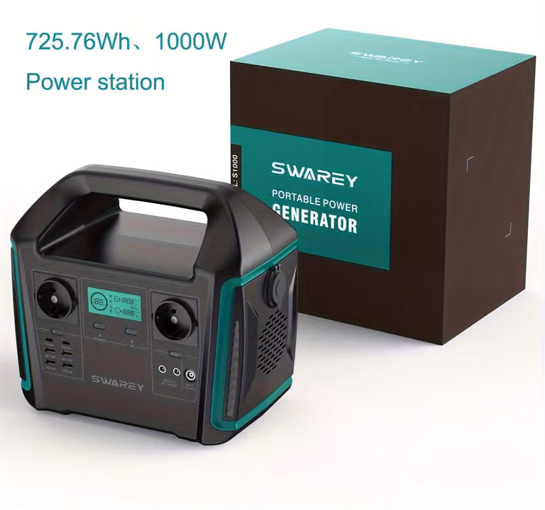 Generatore solare da 725 Wh - Generatore portatile con uscita a onda sinusoidale pura da 1000W