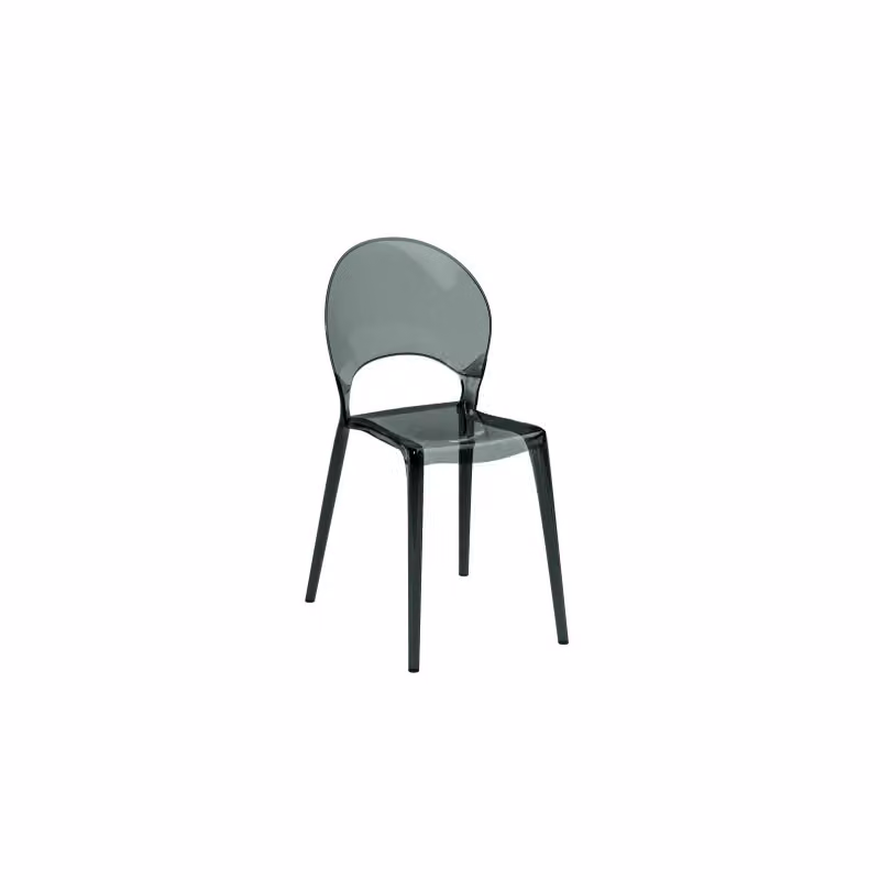 Set di 4 sedie Stones in policarbonato Grigio Pearl L: 49.5 cm, P: 53 cm, H: 84 cm – 2