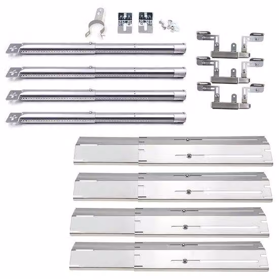 Accessori per barbecue in acciaio inossidabile - adatti a barbecue a gas a 3 fuochi - Set da 4 pezzi