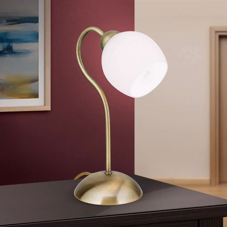 ORION Lampada da comodino Doma, Bronzo / Ottone antico, Soggiorno / Sala da pranzo, Metallo, Lampada da tavolo