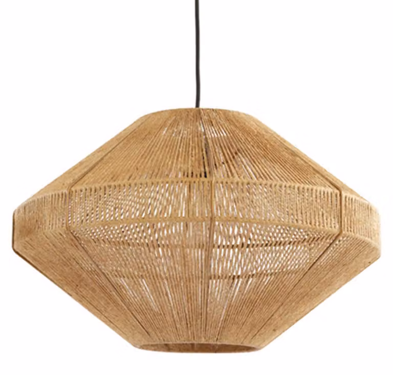 Lampada a sospensione - naturale - Mallow - juta - Ø 50cm - E27 - 2966783 - Light & Living