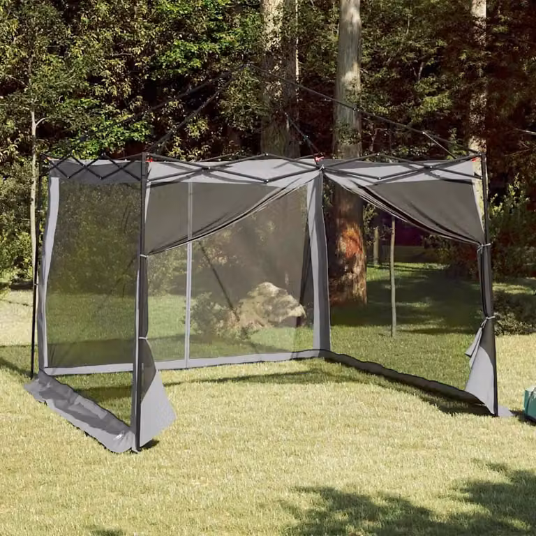 Tenda da campeggio interna vidaXL per 6 persone in taffetà grigio e arancione