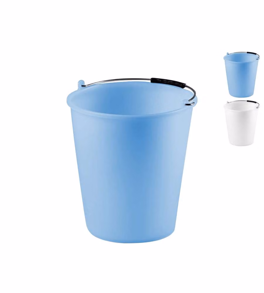 Secchio tondo Stefanplast in polietilene da 7 l disponibile in azzurro o bianco – 2