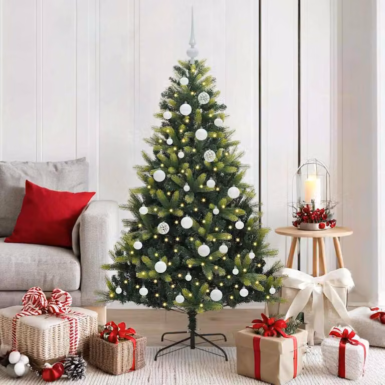 Maison Exclusive - Albero di Natale artificiale fiammato 150 LED verde 150 cm