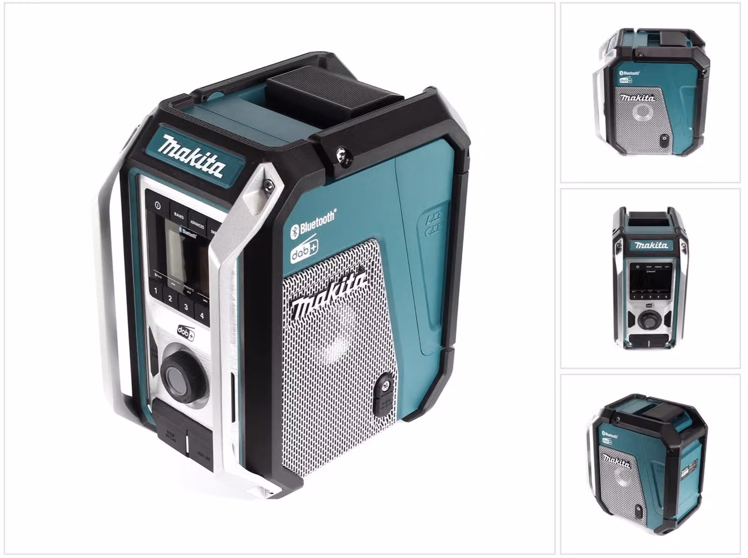 Radio da cantiere a batteria Makita DMR 115 12 - 18 V FM DAB+ AUX Bluetooth Solo - senza batteria, senza caricabatterie