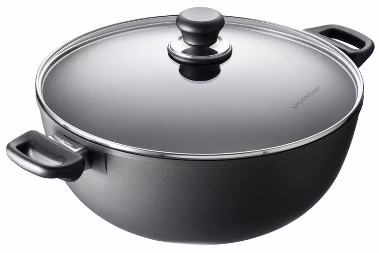 Casseruola alta serie Classic in alluminio antiaderente con due maniglie e coperchio, diam. 32cm
