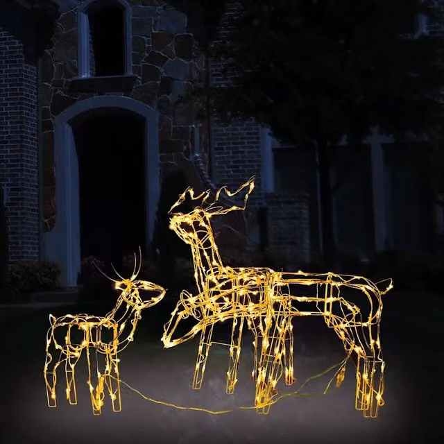 Decorazioni di Natale a Forma di Renne 3 pz 229 LED 289962