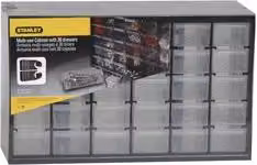 Porta minuteria cassettiera 30C Stanley Nero L: 36,5 cm, P: 15,5 cm, H: 22,5 cm