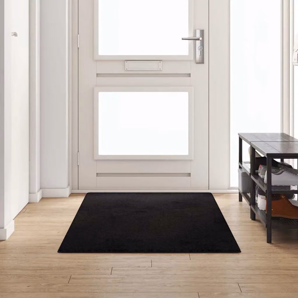 Runner in moquette vidaXL nero, moderno e rettangolare, in polipropilene hand tufted, L 250 cm x P 100 cm
