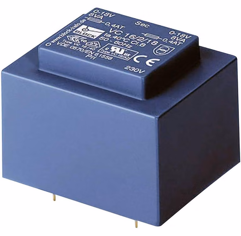 Blocco VC 10/2/12 Trasformatore per circuiti stampati 1x230 V 2x12 V CA 10 VA 416 mA