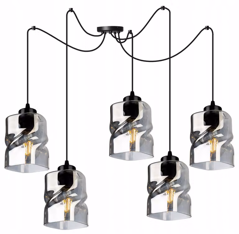Moderna Lampada A Sospensione A Ragno In Vetro Con Lampadario