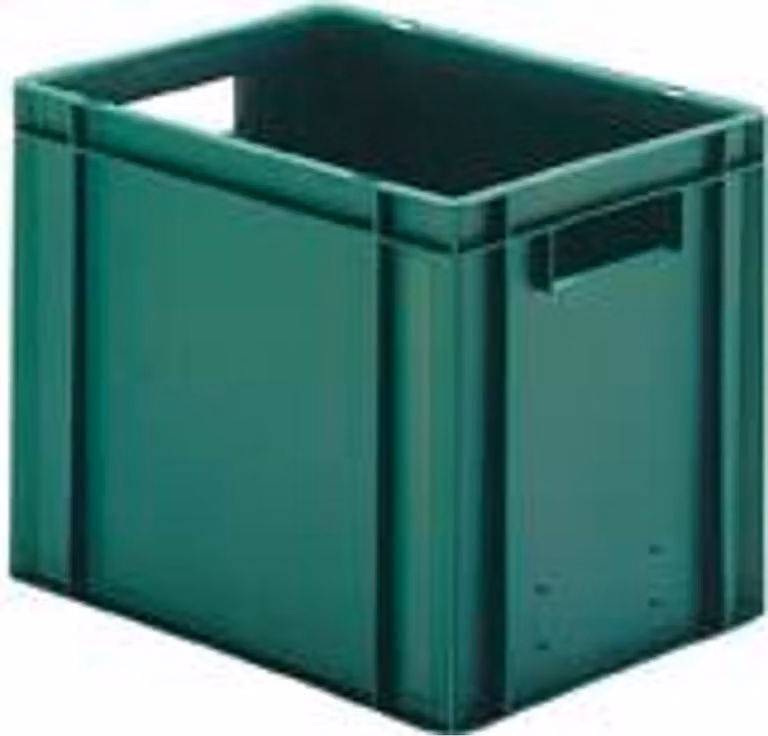 LA-KA-PE Contenitore da trasporto impilabile L400xL300xH320mm - TK400/320-0 VERDE
