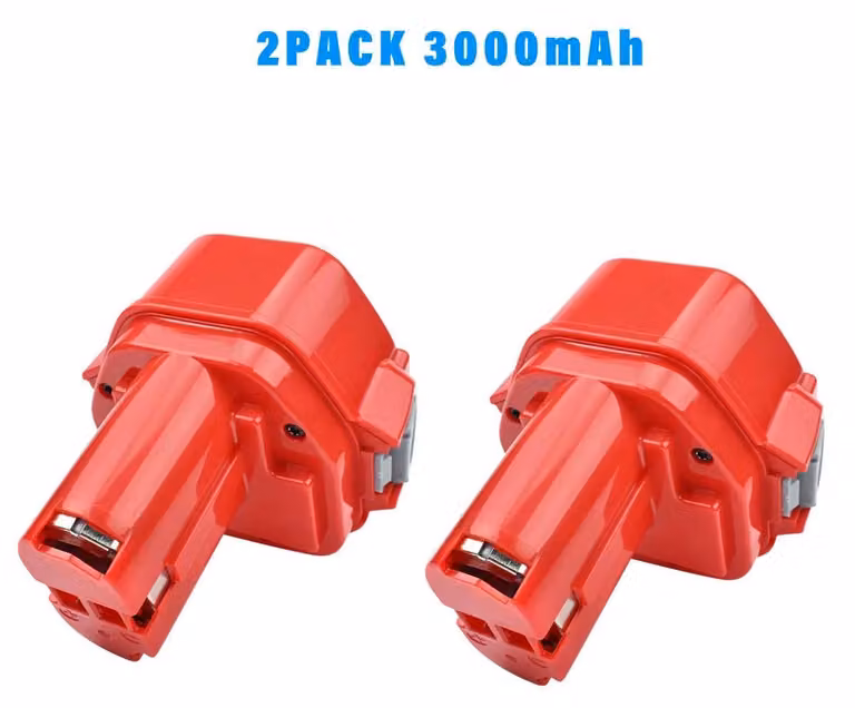 Batteria di ricambio da 12 V - Batteria NiMH per utensili elettrici - Capacità 3,0 Ah - Confezione da 2 - Ricaricabile - Compatibile con PA12 1220 1222 1235 1233S 6271D