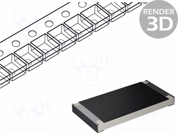 10 resistenze: film spesso, montaggio superficiale (SMD), 2W, dimensione 2512, 120Ω, ad alte prestazioni, tolleranza ±1%, modello 122WF1200T4E