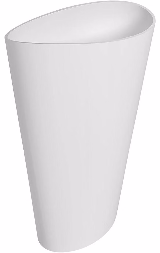 CERANO - Lavabo in marmo colato Valeo - da appoggio - bianco opaco - 60x90 cm