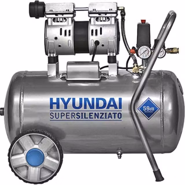 Compressore Aria Oil Free 50 L 1 HP con Ruote Senza Olio - 65701