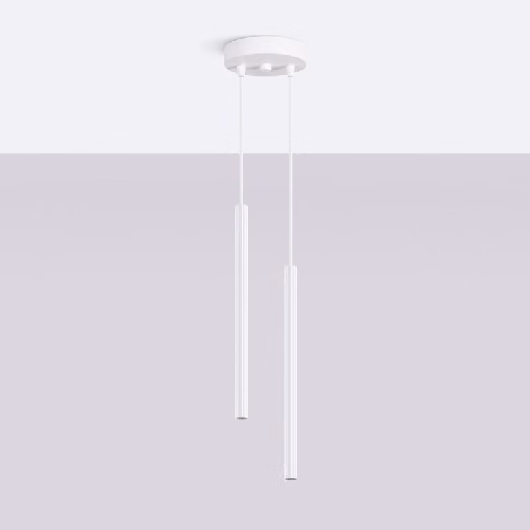 Lampada a sospensione ARCHE 2P bianco 2xG9 8W acciaio 118x15x15cm Sollux Lighting