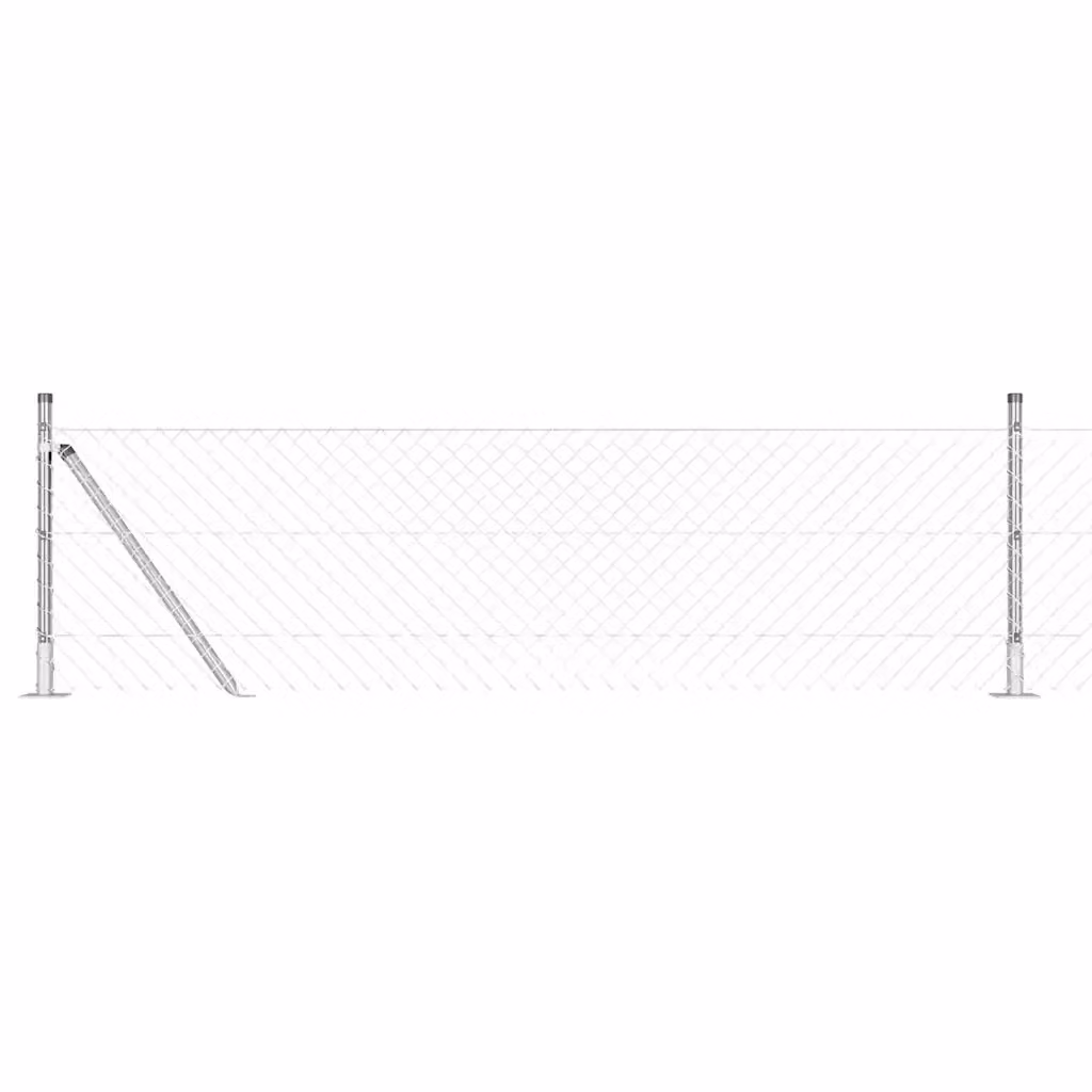 Palo della recinzione VIDAXL in acciaio color argento 25 x 0,6 m con maglie 40 x 40 mm – 2
