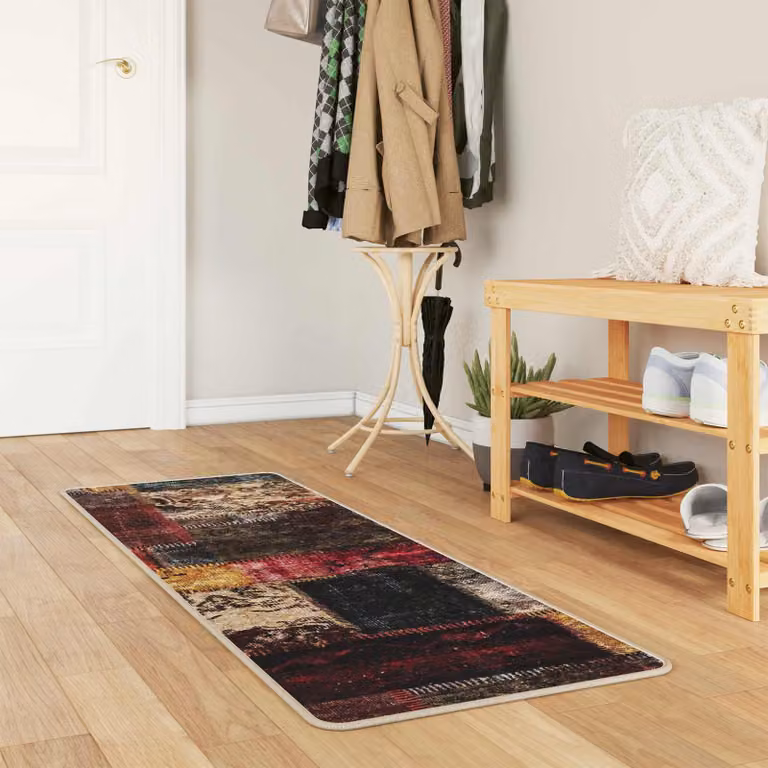 Tappeto Runner vidaXL MARSA Multicolore in Poliestere, Lavabile e Antiscivolo, L 100 x P 50 cm