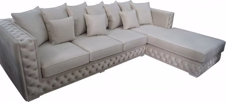 Chesterfield Design Sofa Eckcouch Polster Sitz Eckgarnitur Moderne Textil Sofas