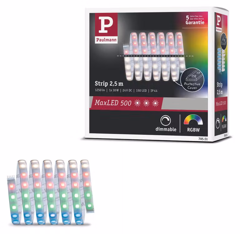 Paulmann MaxLED 500: Striscia LED RGBW, singola
